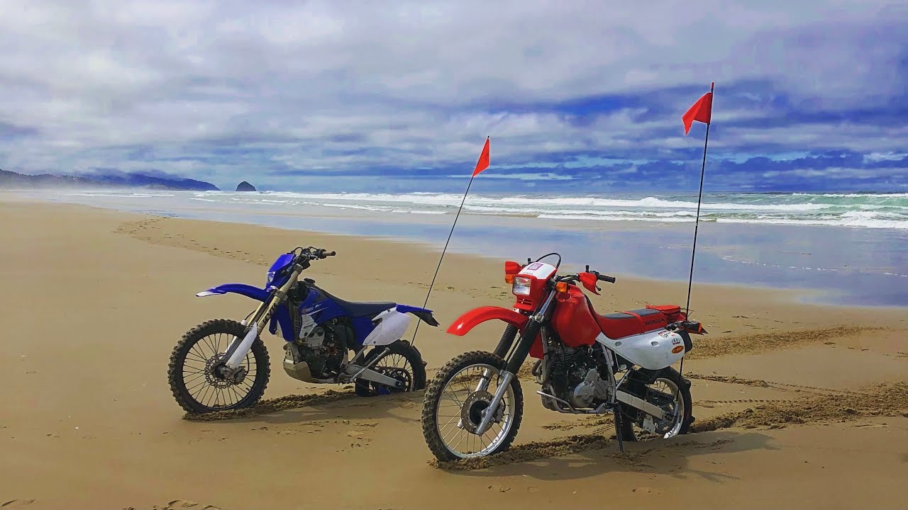 Big Dual-Sports in Oregon Dunes: XR650l WR250