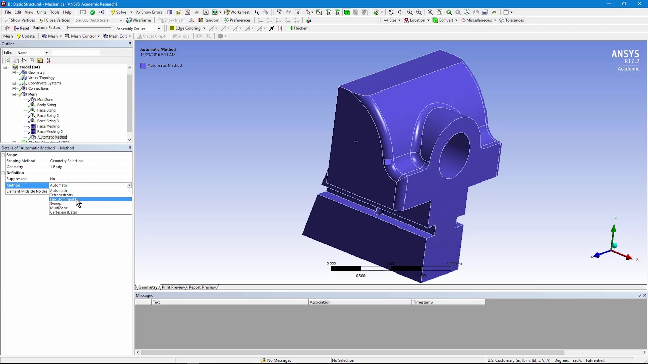 ANSYS Student: Лучшие практики построения сеток для студентов