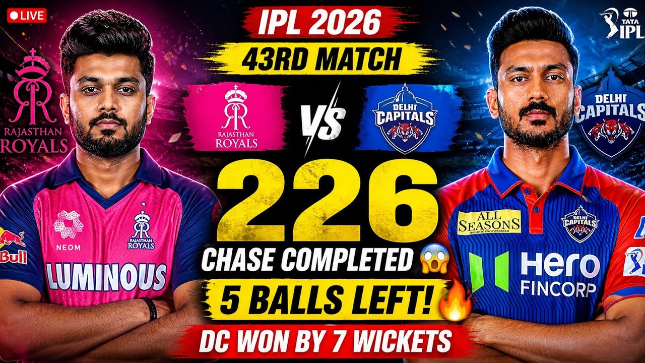 226 Chase Completed 😱 DC Won with 5 Balls Left! RR vs DC Highlights IPL 2026