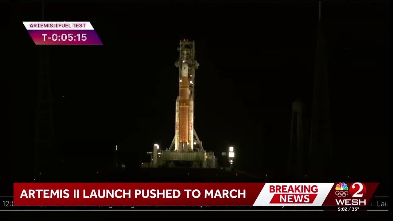 Artemis II launch postponed due to technical issues at wet dress rehearsal