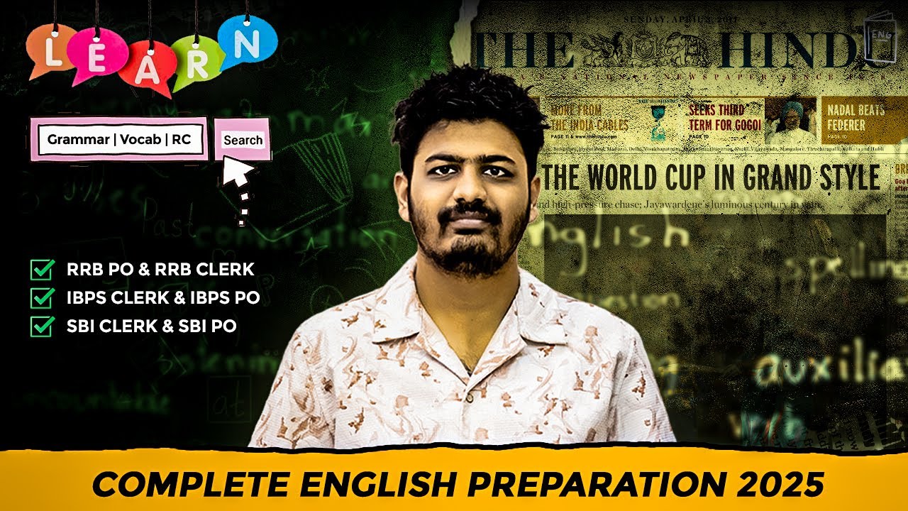 ✅ Complete English Preparation for RRB PO & RRB CLERK 2025 #rrb #ibps #bankingexams