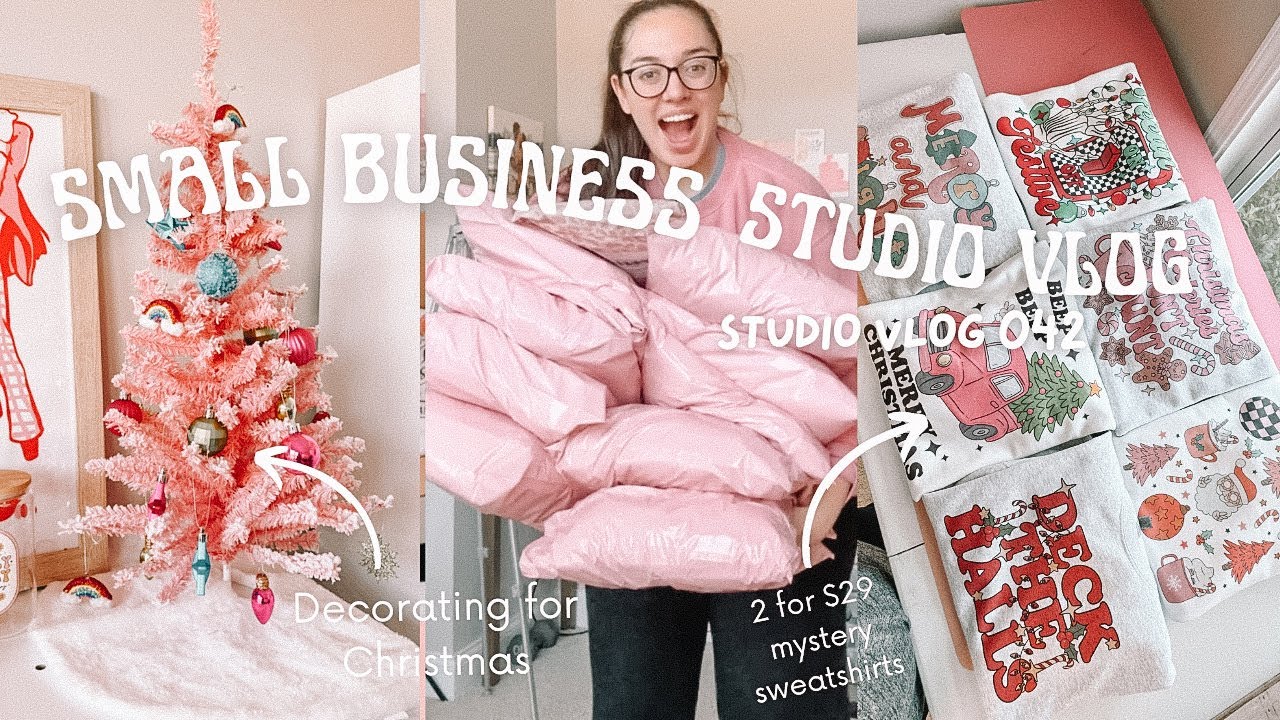 Day in the Life of a Small Business Owner, Decorating Studio for Christmas, Tik Tok Shop Orders