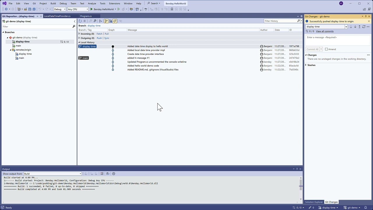 Azure DevOps: Git Branching & Merging with Visual Studio