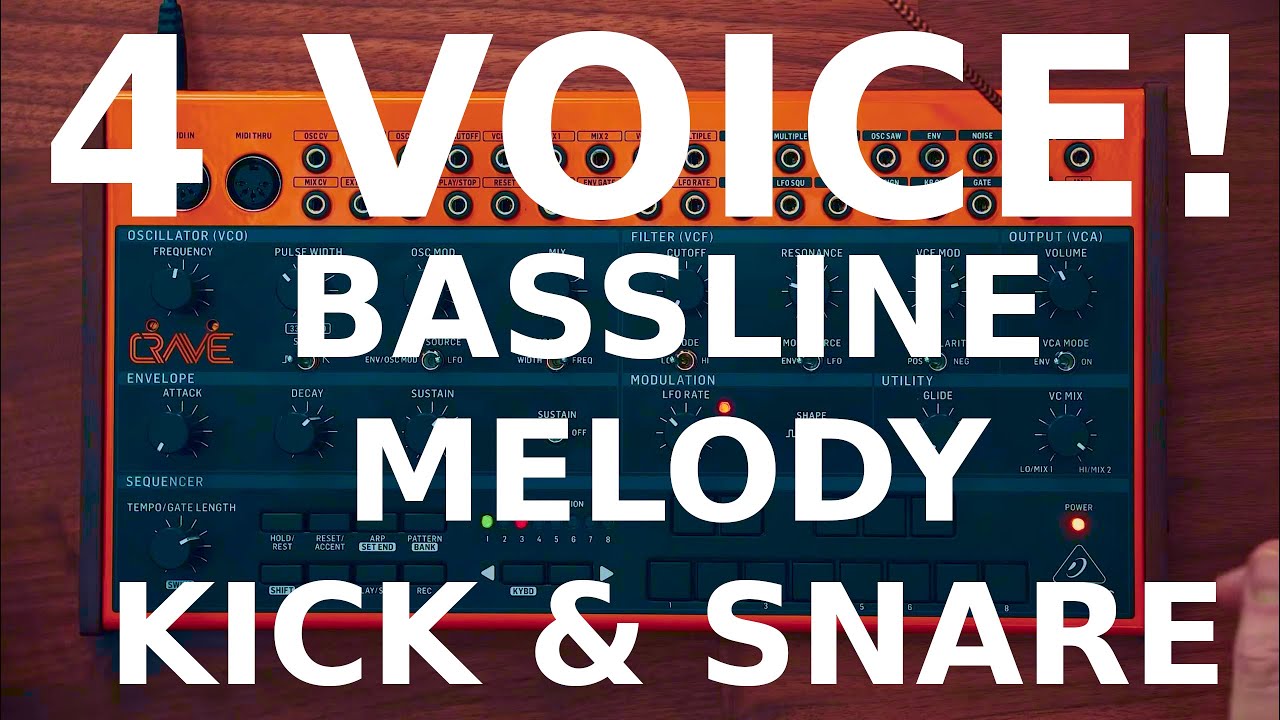 How to get Multiple Voices from a Behringer Crave, Polyphonic Synth Patch from a Monophonic Synth.?!