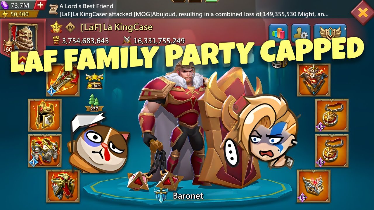 Lords Mobile - LaF family party got capped. This insane rally trap was ready for it