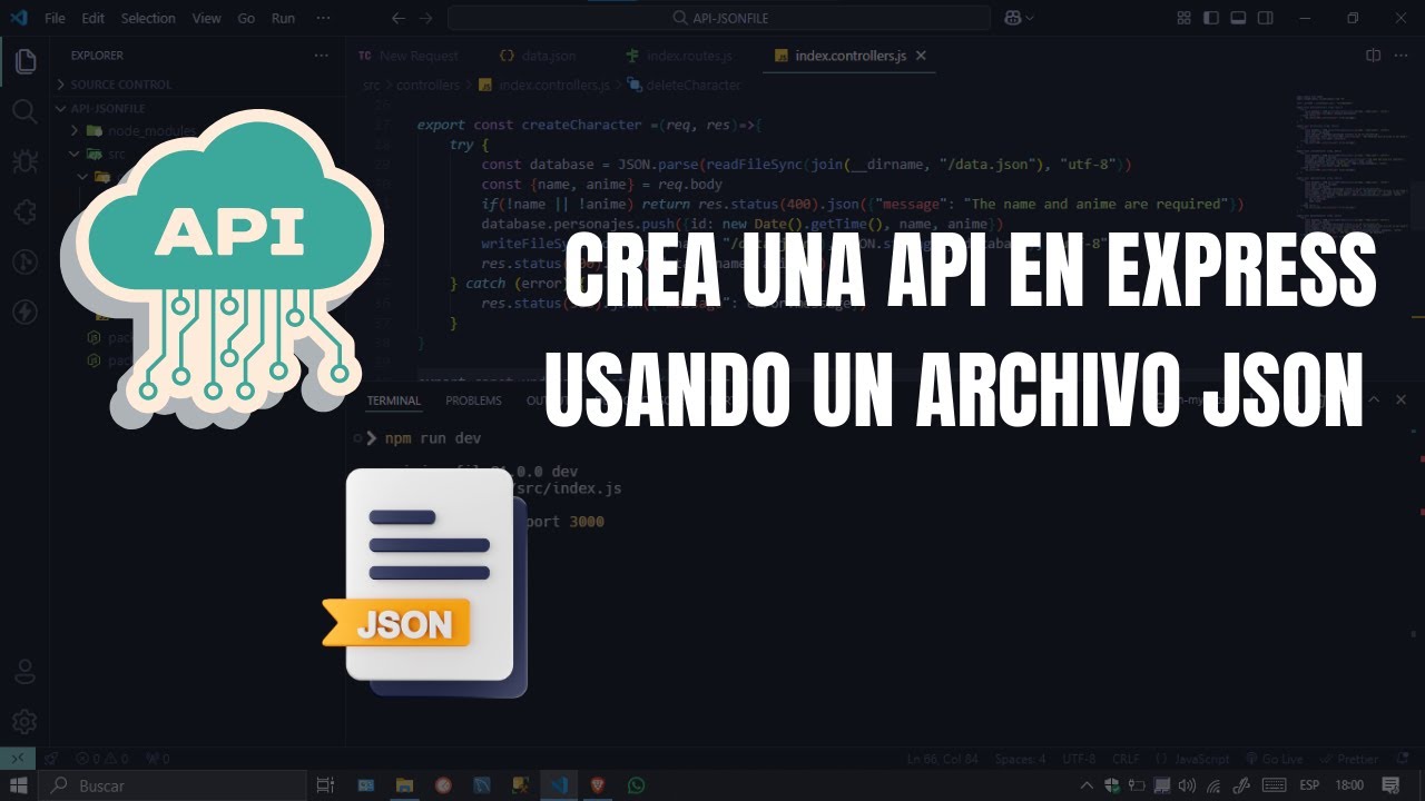 Cómo Crear una API REST en Express Usando un Archivo JSON 🚀 #programming #express