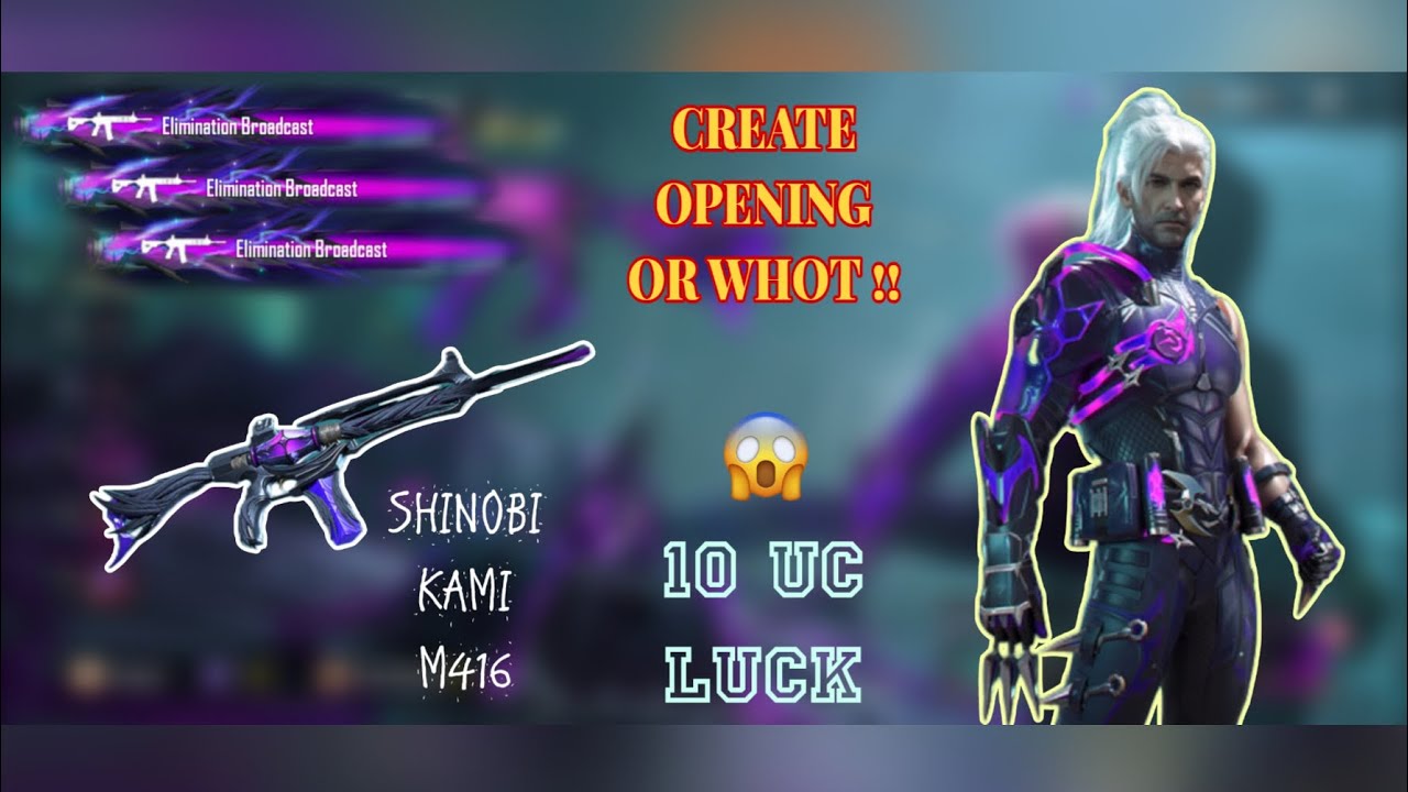 CRATE OPENING | SHINOBI KAMI M416 | FREE | 10 UC ULTIMATE SET | FREE M416 | FREE ULTIMATE SET | BGMI