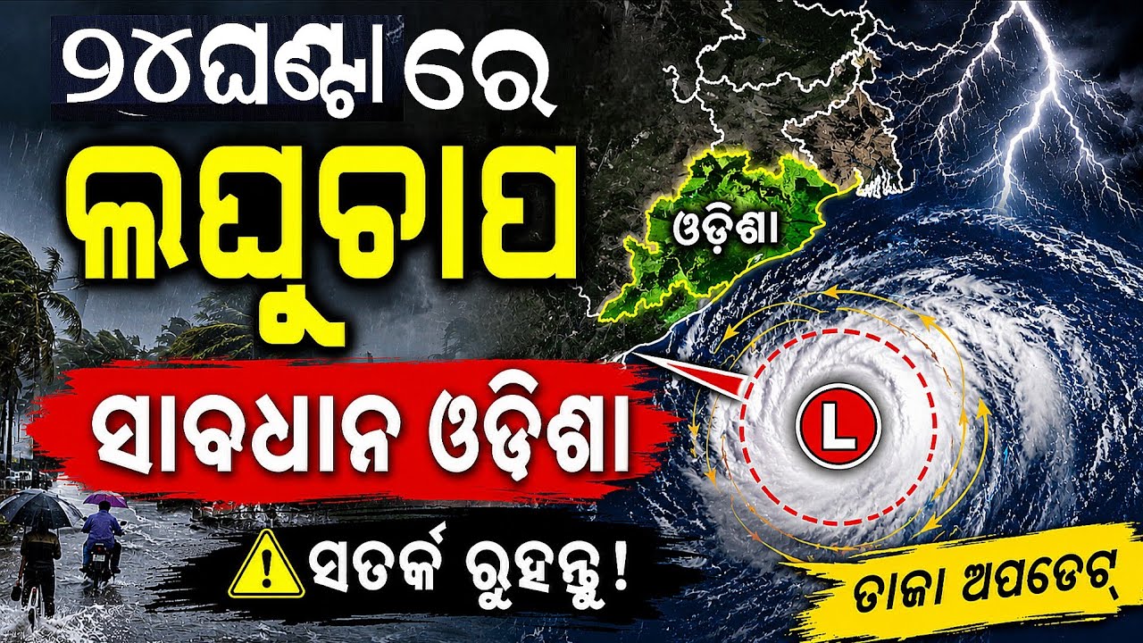 Odisha Rain News Today | Low Pressure Update | IMD Yellow Warning | Monsoon Rain Alert | Odisha Rain
