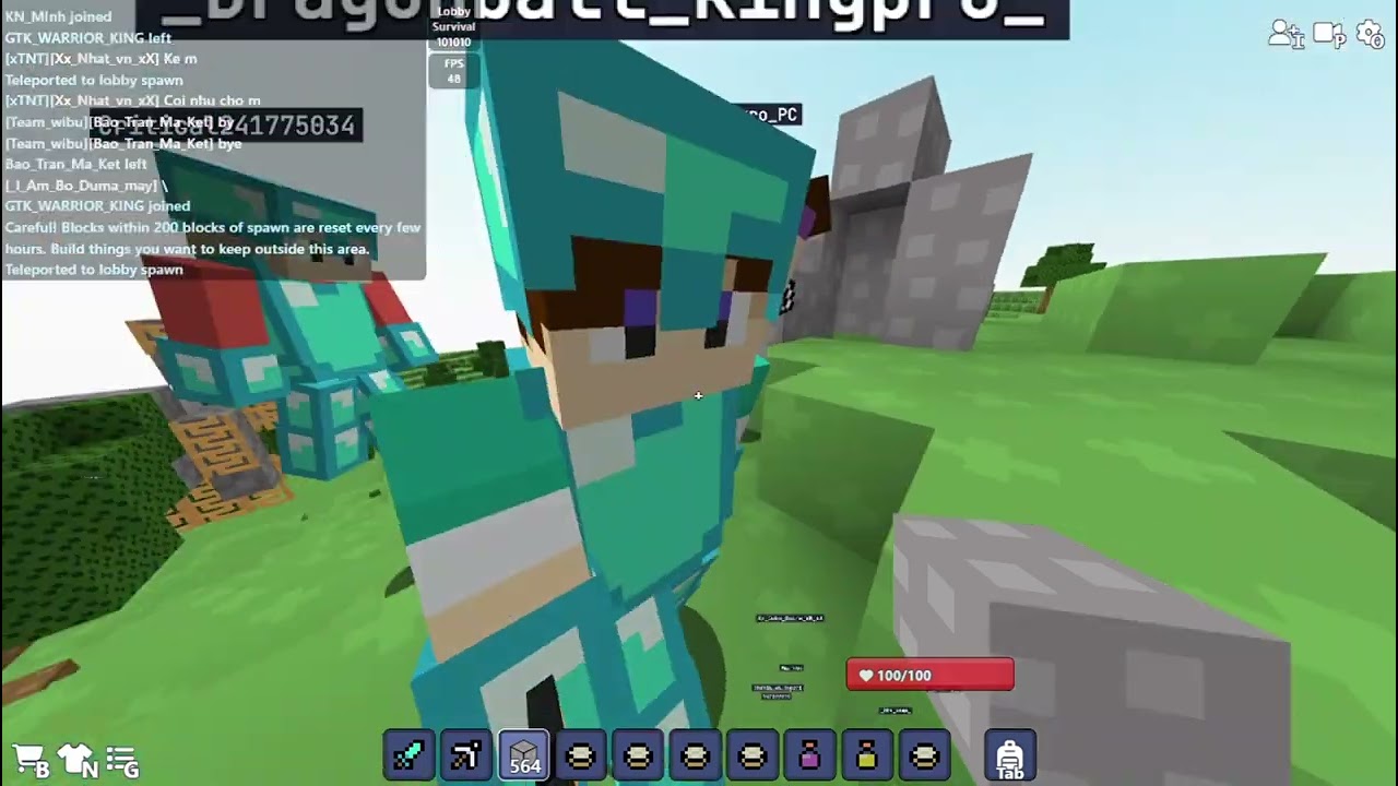 Bloxd Io Cùng Droking quậy banh sever