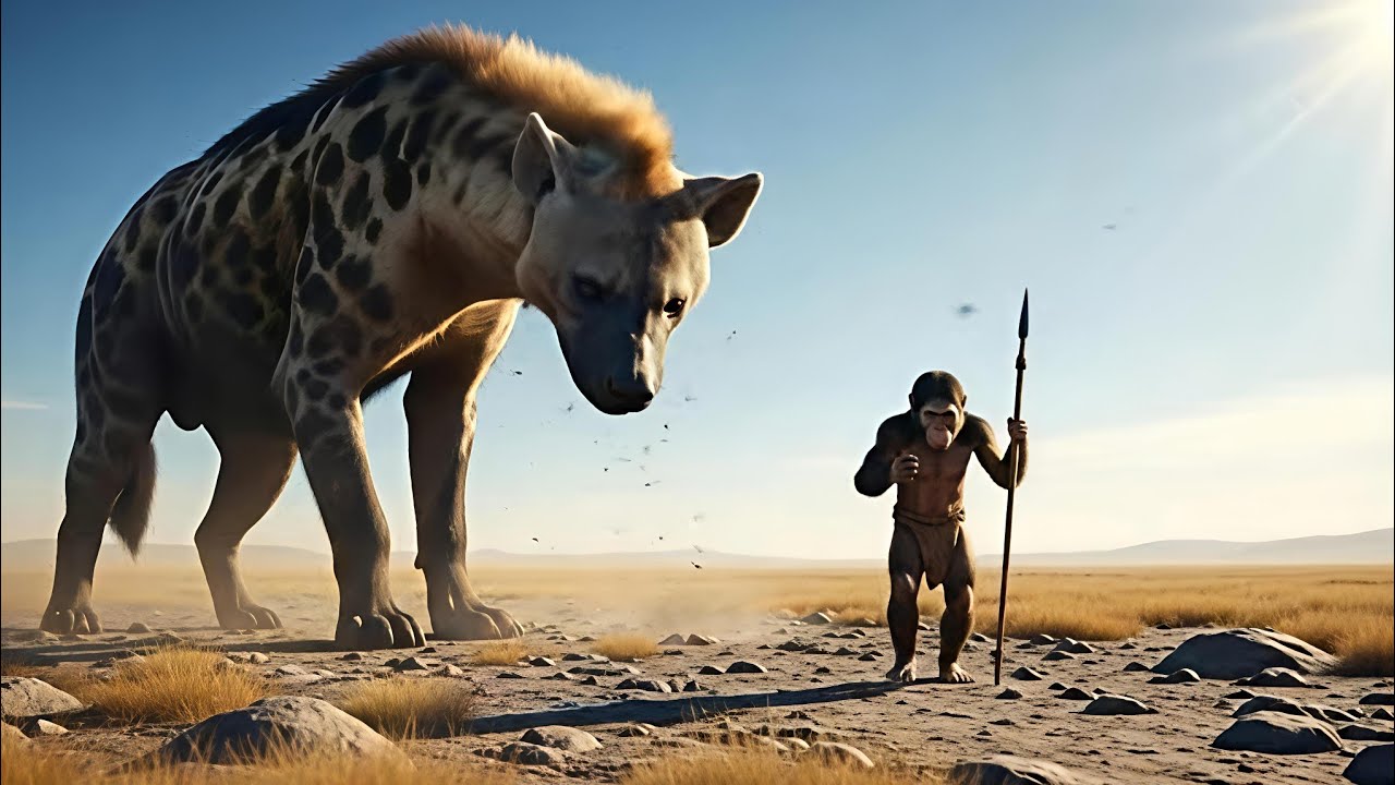 The Day a Hominid Stood Still Before a Giant Hyena Life Million Years Ago
