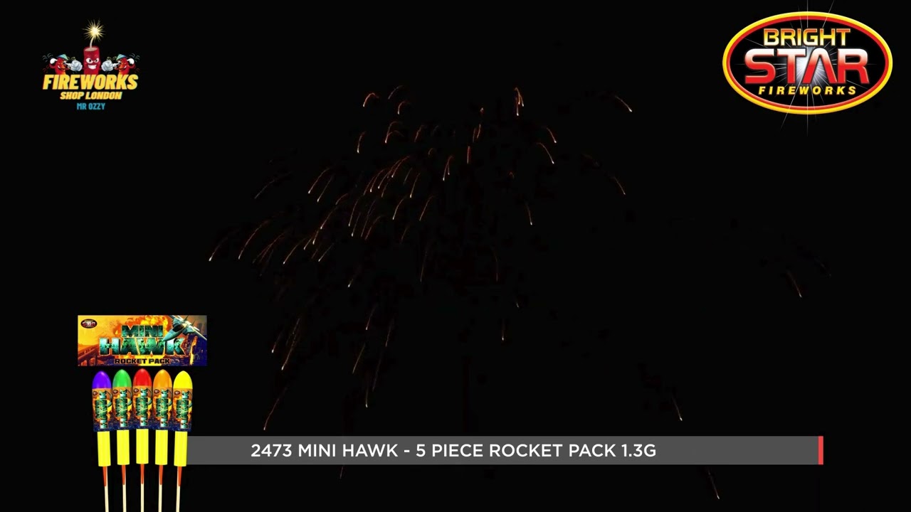 Mini Hawk Rockets | Bright Star | Fireworkshoplondon