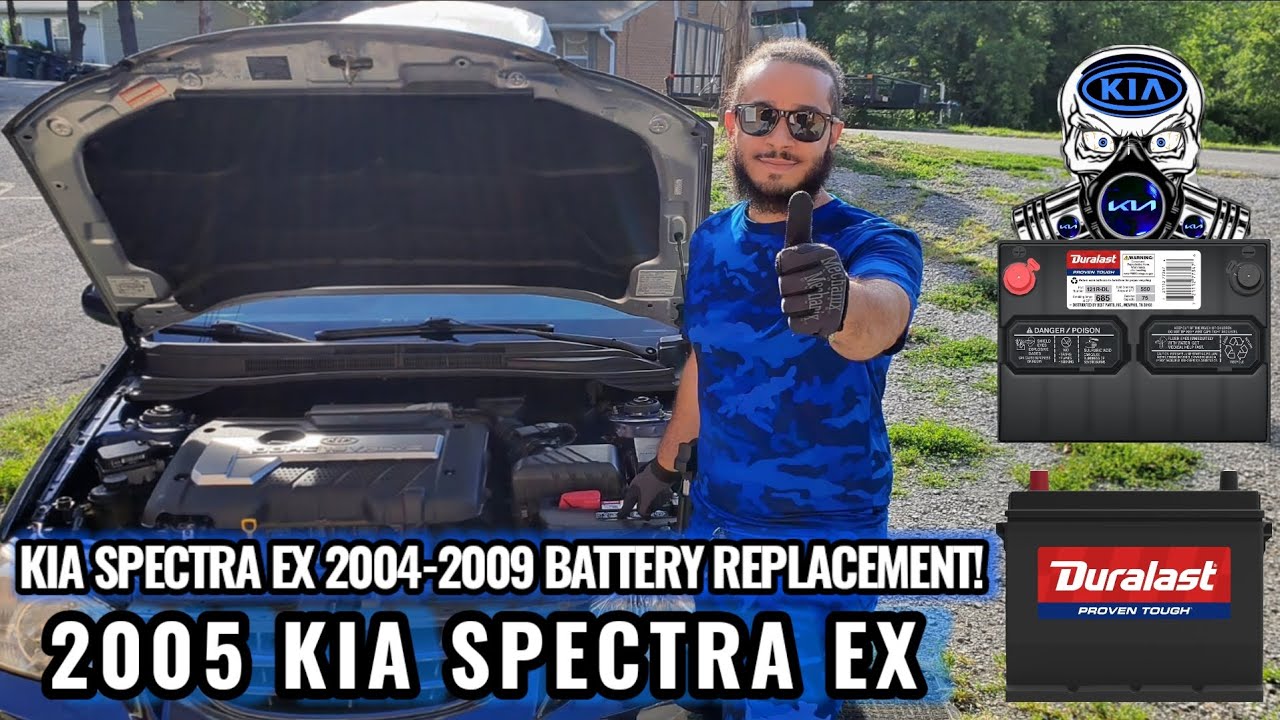 Kia Spectra Ex 2004-2009 battery replacement! 2005 kia spectra ex