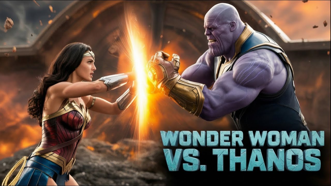 Wonder Woman vs Thanos – The Ultimate Clash of Gods