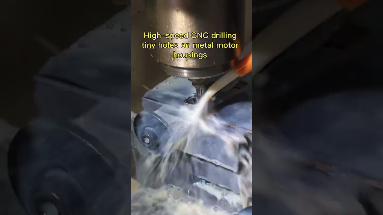 DUOMI CNC drilling small holes in micro motor shells 