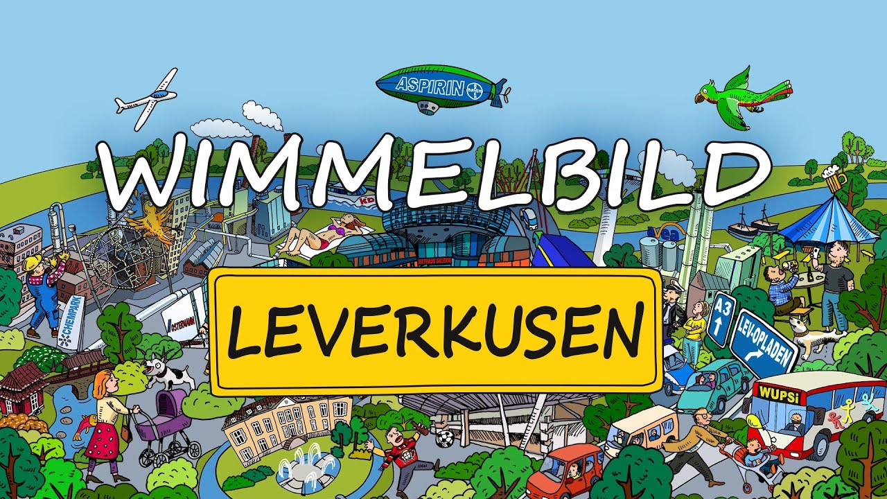 Wimmelvideo Leverkusen | Besuche unsere Stadt Leverkusen im Wimmelbild