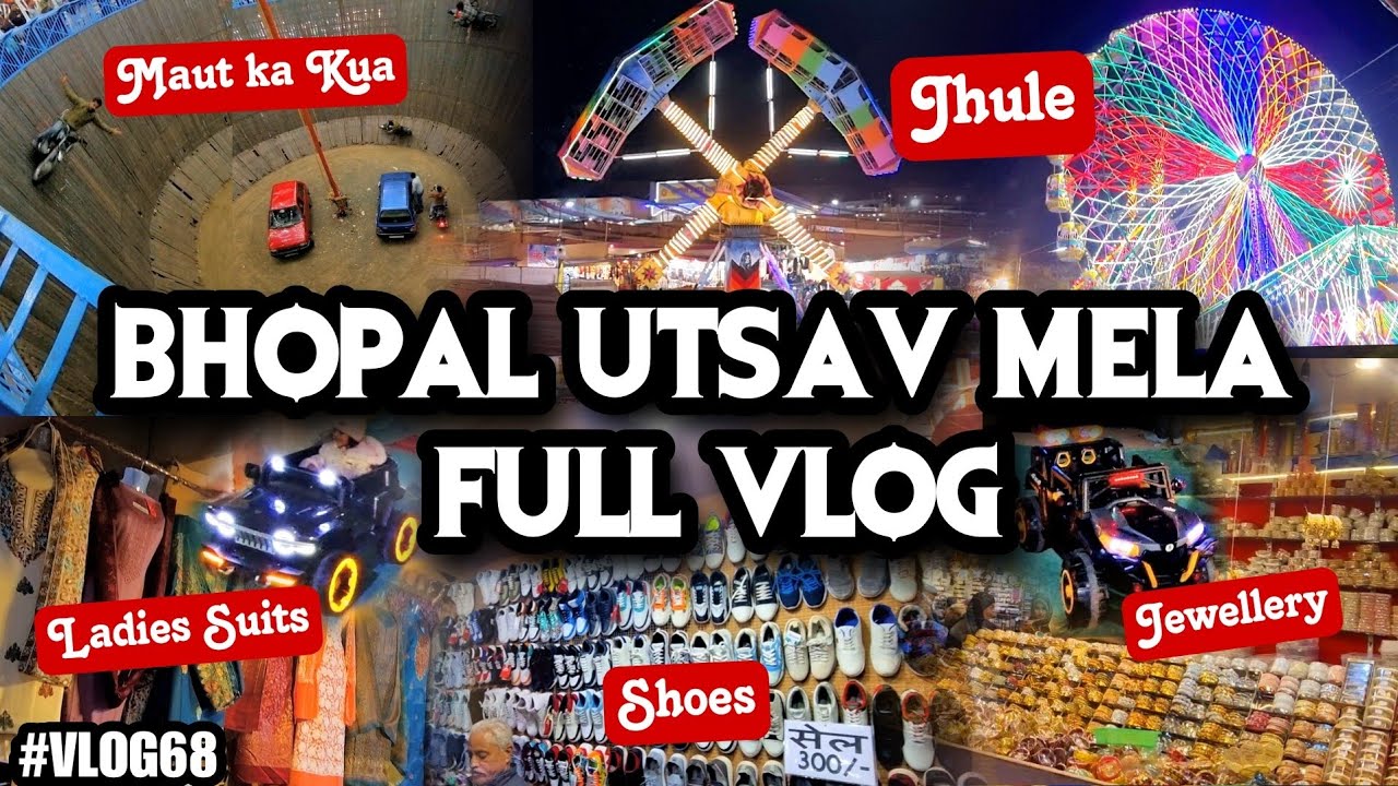 Bhopal Utsav Mela 2024-25 - Jhule,Market & Fun Vlog68