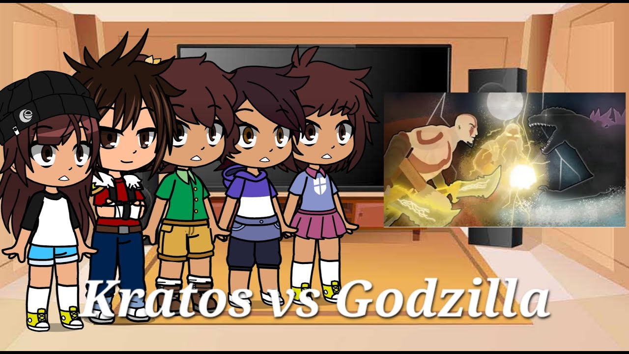 Gacha Reaction to Kratos Vs Godzilla