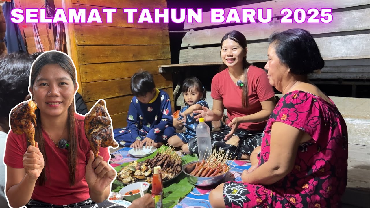 BAKAN-BAKAR DI MALAM TAHUN BARU, MAKAN BERSAMA KELUARGA DAN SEPUPU DARI SUAMI