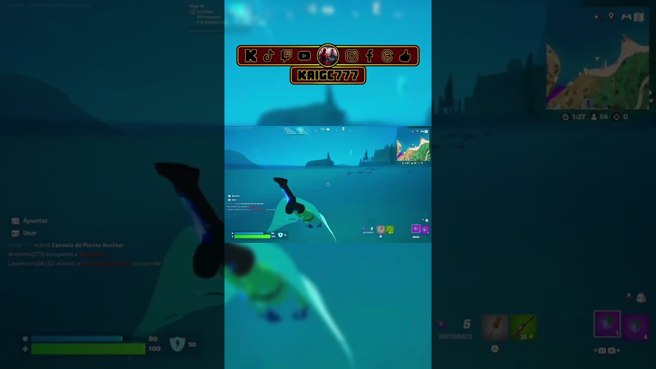 Distancia recorrida bajo los efectos de tomates (&iquest;?) #kaigc777 #fortnite #fortniteclips
