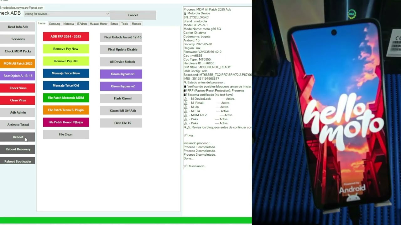 Moto g56 5g mdm bypass parche 2025 XT2529 ROM PATCH