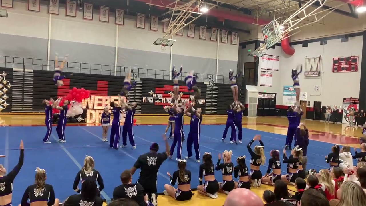 Weber State Cheerleaders performance at the Warriorettes Showcase 2022