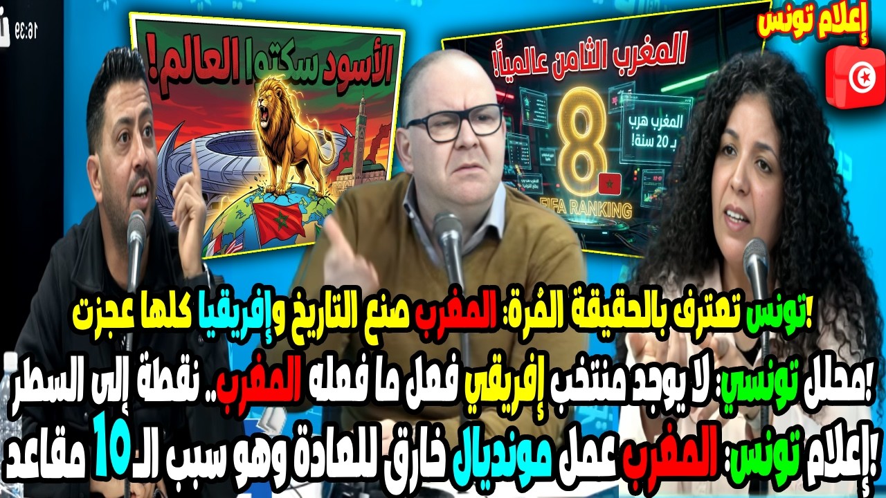 🔥 إعلام تونس يعترف: المغرب سبب 10 مقاعد لإفريقيا بعد إنجاز تاريخي في كأس العالم!🤯