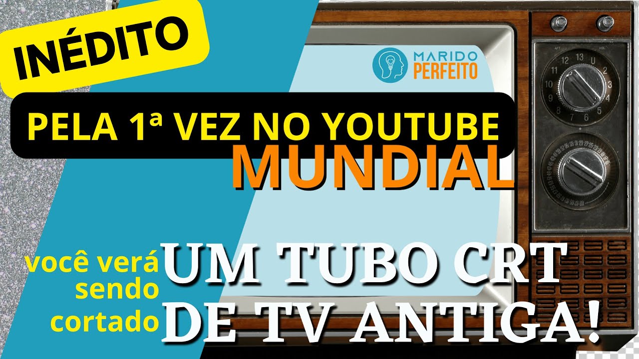 IN&Eacute;DITO: Veja a tentativa de se CORTAR um TUBO CRT de VIDRO de uma TV Antiga #tv #crt #catodico