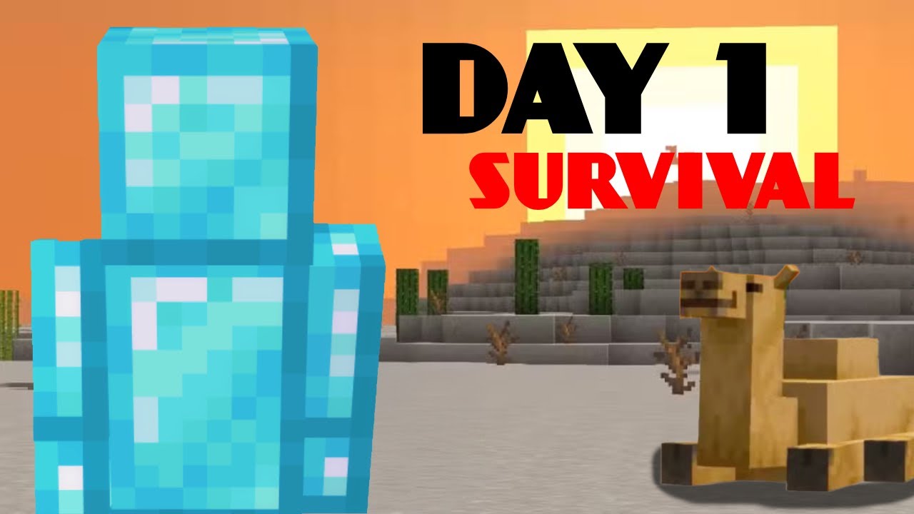 I survived 100 days in Minecraft: day 1
