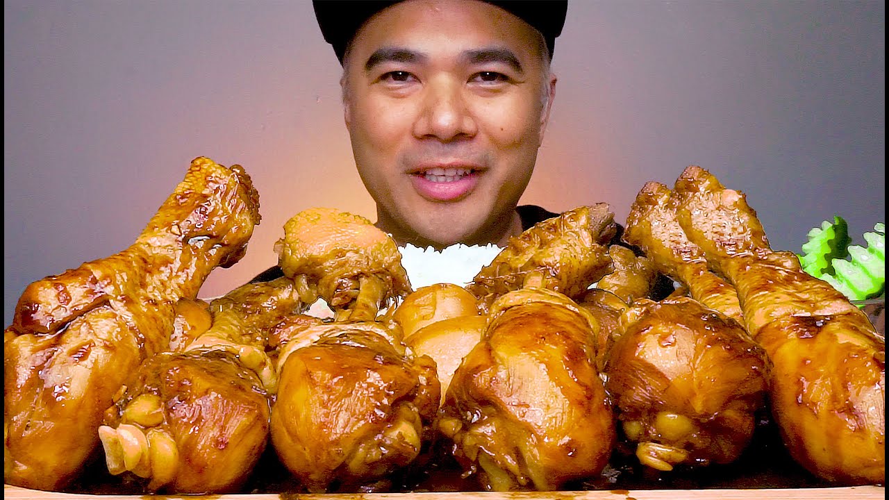 CHINESE STYLE CHICKEN DRUMSTICK LEG | ENGLISH SUBTITLE | MUKBANG ASMR | ALFIE EATS