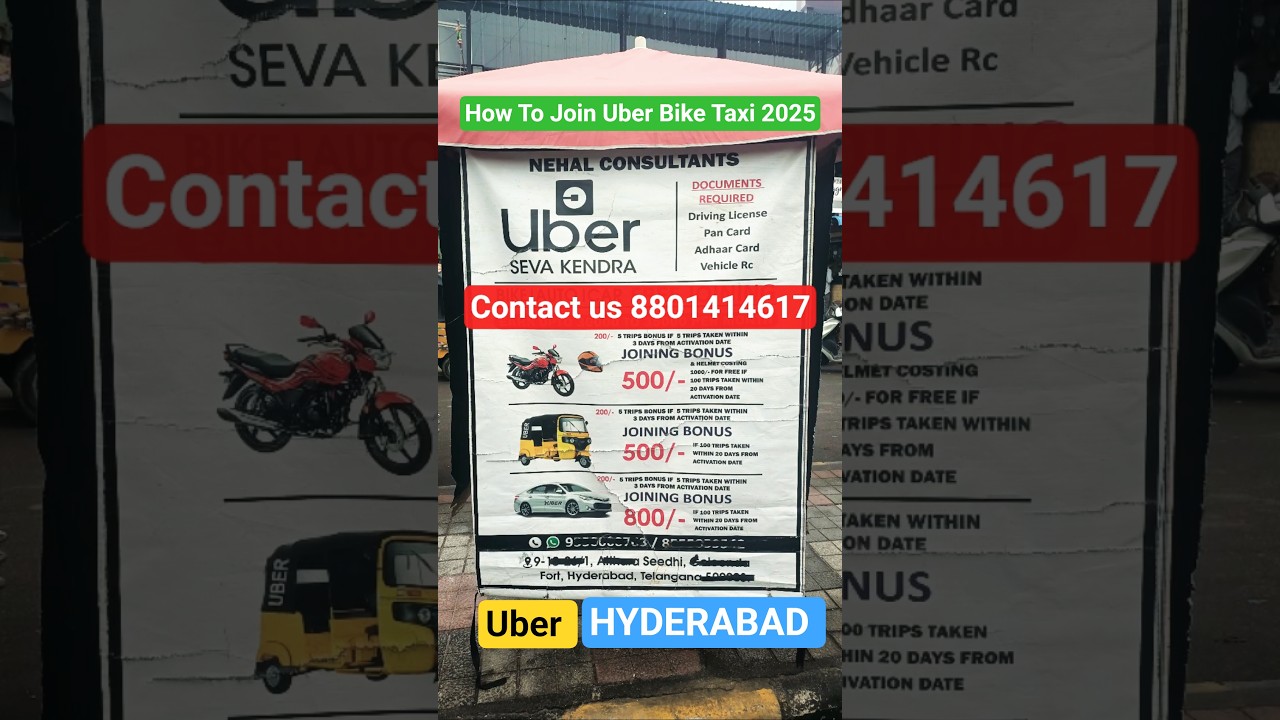 How To Join Uber Bike Taxi 2025 @Uber  #ubermoto #uberbiketaxi #uberbike #uberauto #ubercab #ola