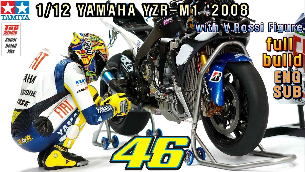 [TAMIYA] 1/12 YAMAHA YZR M1 '2008 & Valentino Rossi Signature Figure