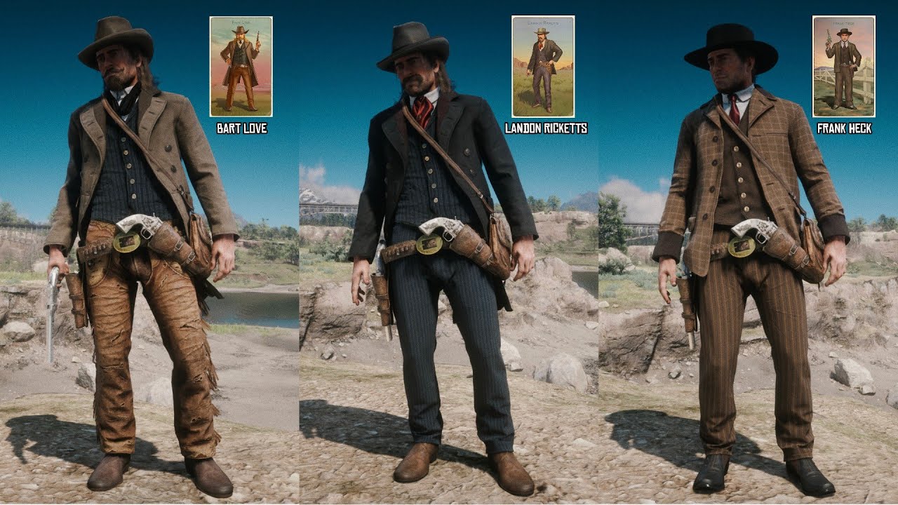 Top 5 Gunslinger Cigarette Card Outfits | Red Dead Redemption 2