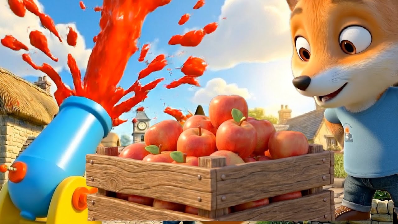 [Happy Town Friends] Fruit Cannon Paint Fun 🌈 | Seven Rainbow Colors
