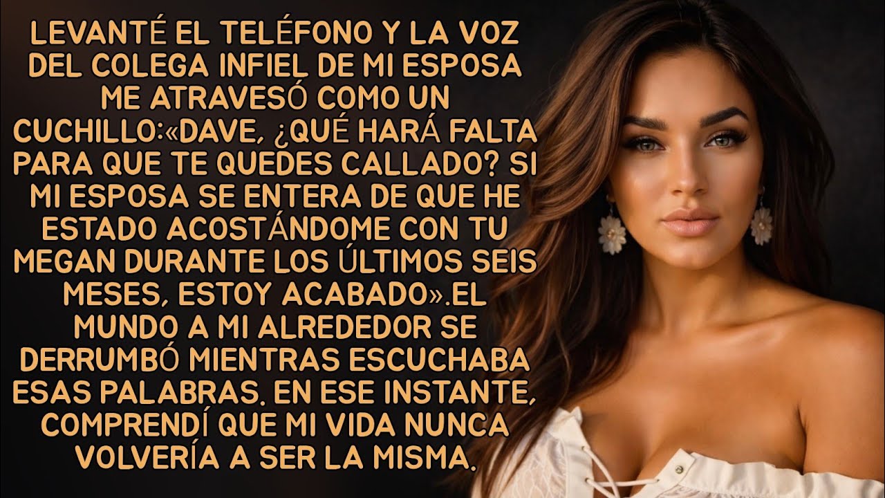 Levanté el teléfono y la voz del colega infiel de mi esposa me atravesó como un cuchillo:«Dave, ¿qué