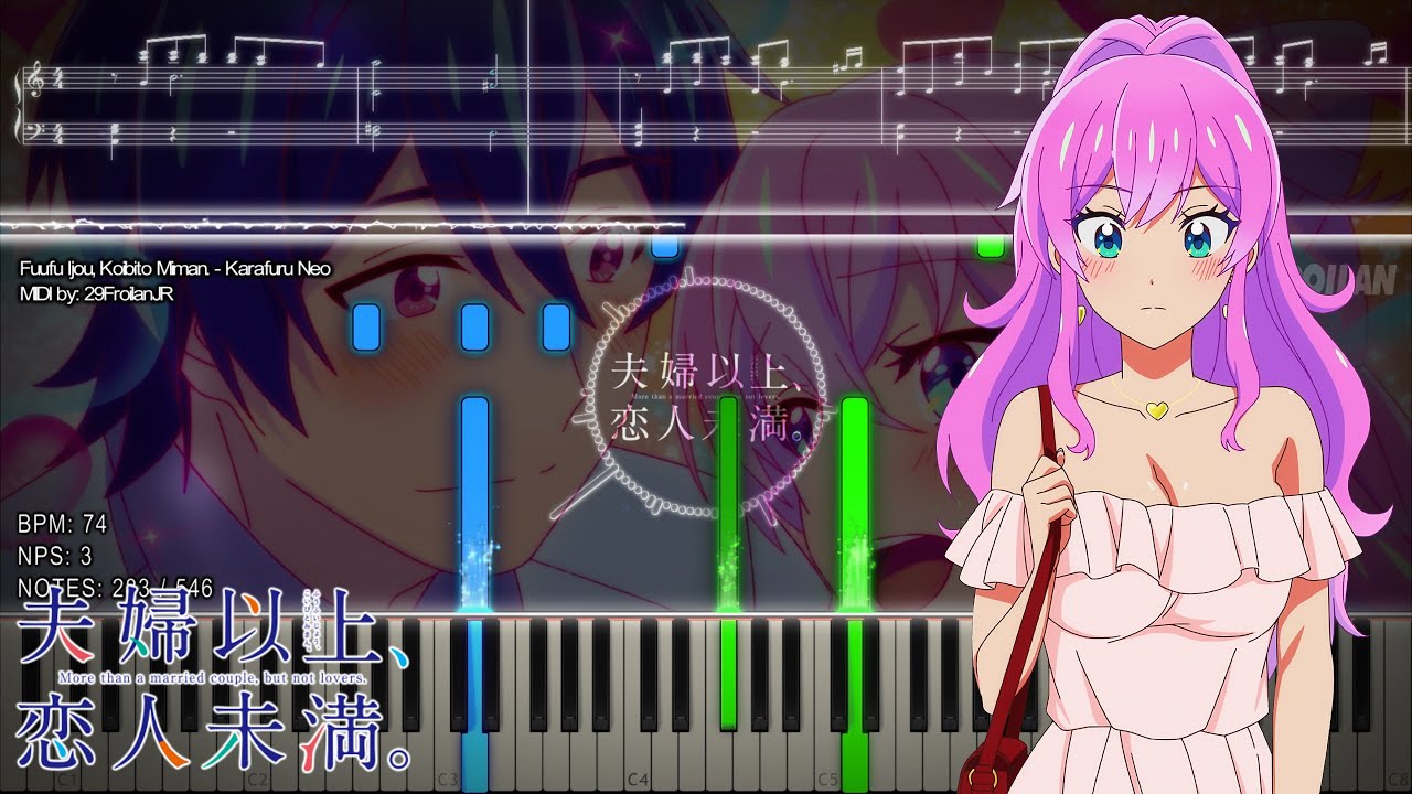 『Playable MIDI / Synthesia Visual』 Fuufu Ijou, Koibito Miman. - Karafuru Neo