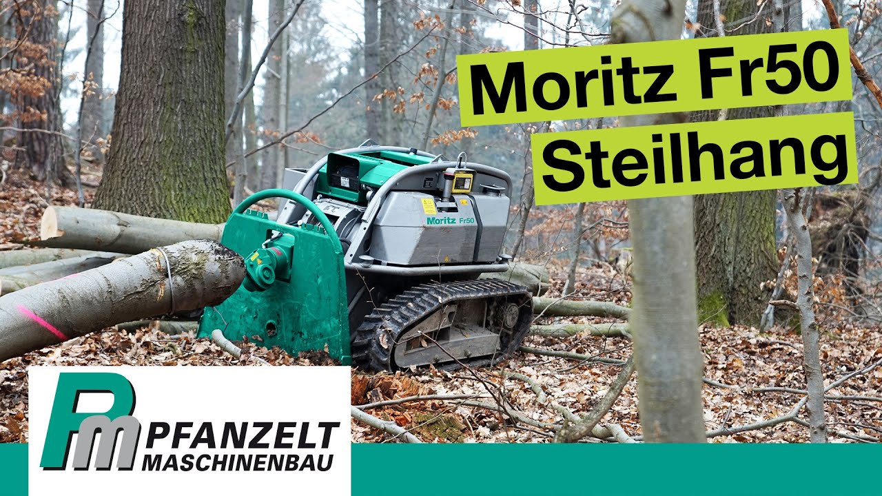 Pfanzelt Forstraupe Moritz Fr50 - Vorliefern im Steilhang