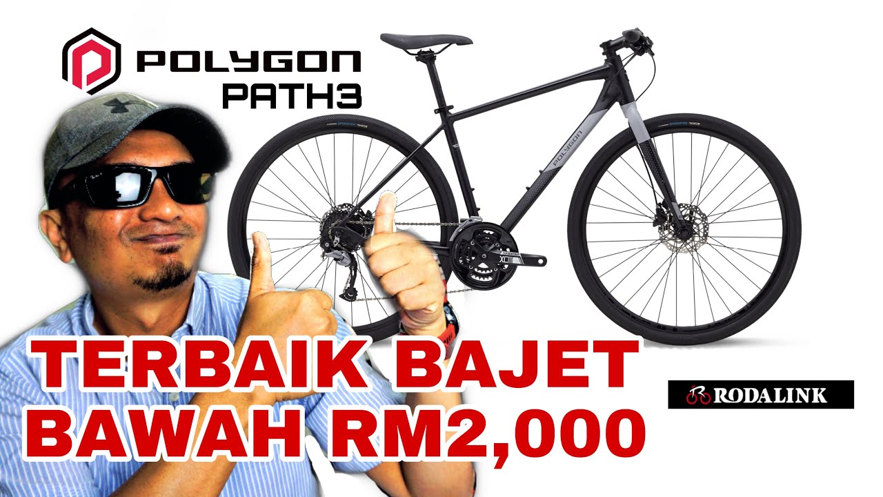 BAJET BAWAH RM2,000 TERBAIK Basikal Hybrid Polygon Path3 Review | Rodalink Malaysia