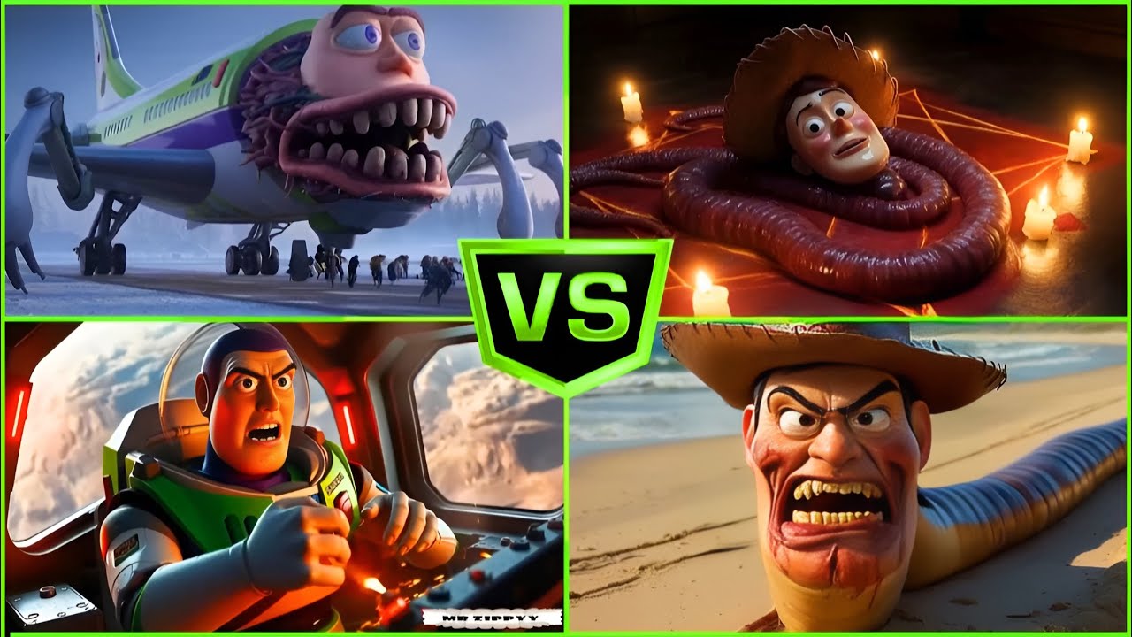 Lightyear Monster vs Woody Monster vs Lightyear Exe vs Woody Exe