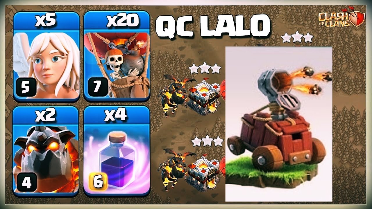 Th 11 Queen charge Lalo attack strategy | QC Lavaloon with flame flinger attack strategy | 3 star