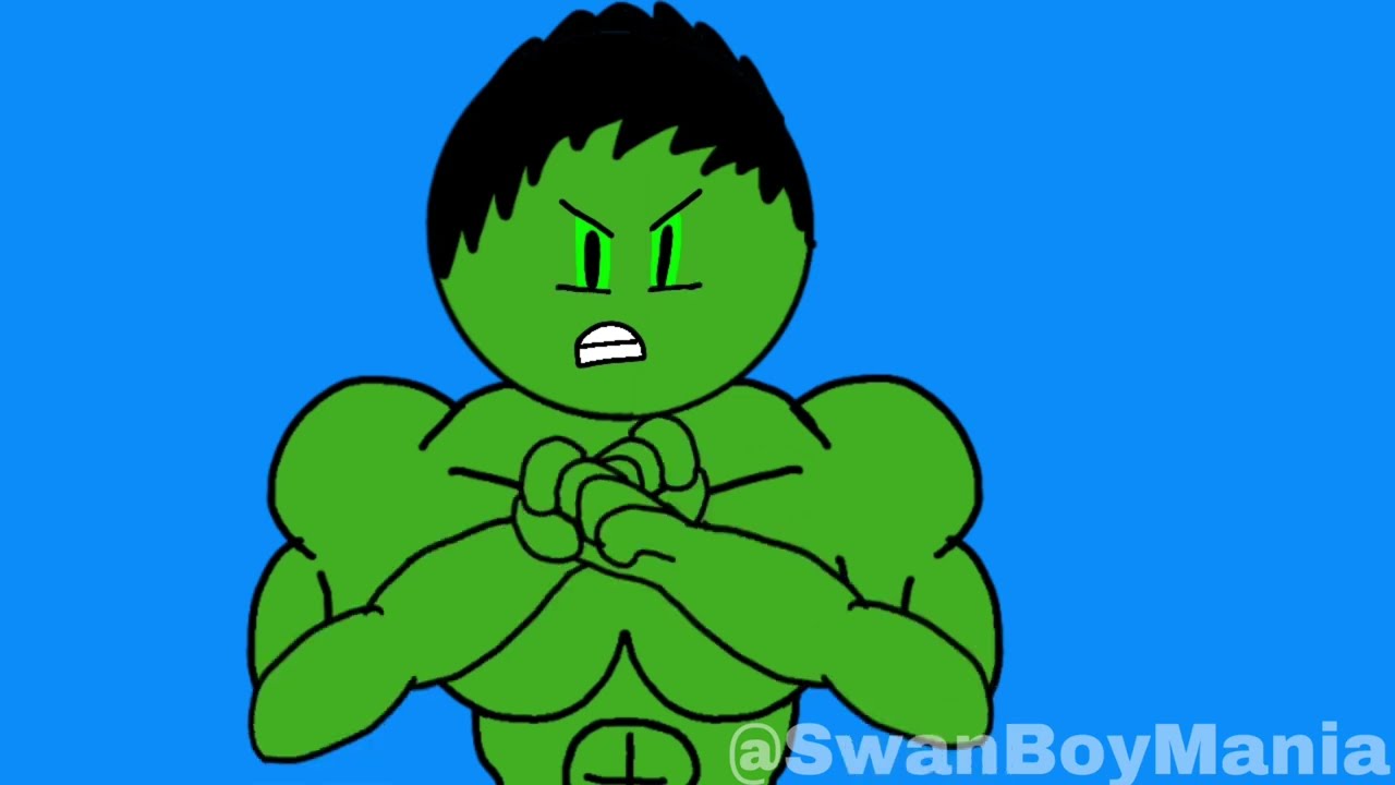 Hulk transformation but animated 3
