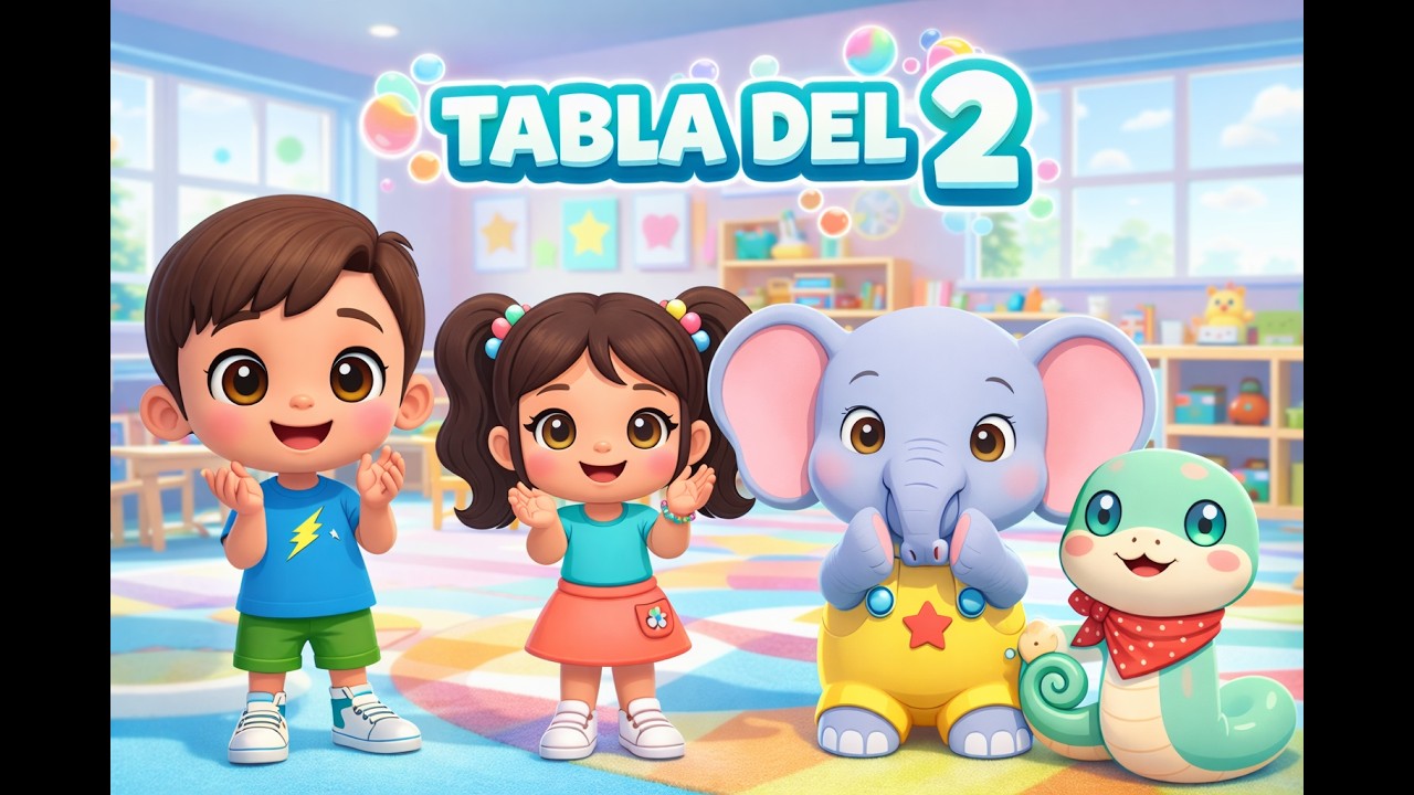 Tabla del 2 🧮 | Canción de Multiplicar (Infantil)