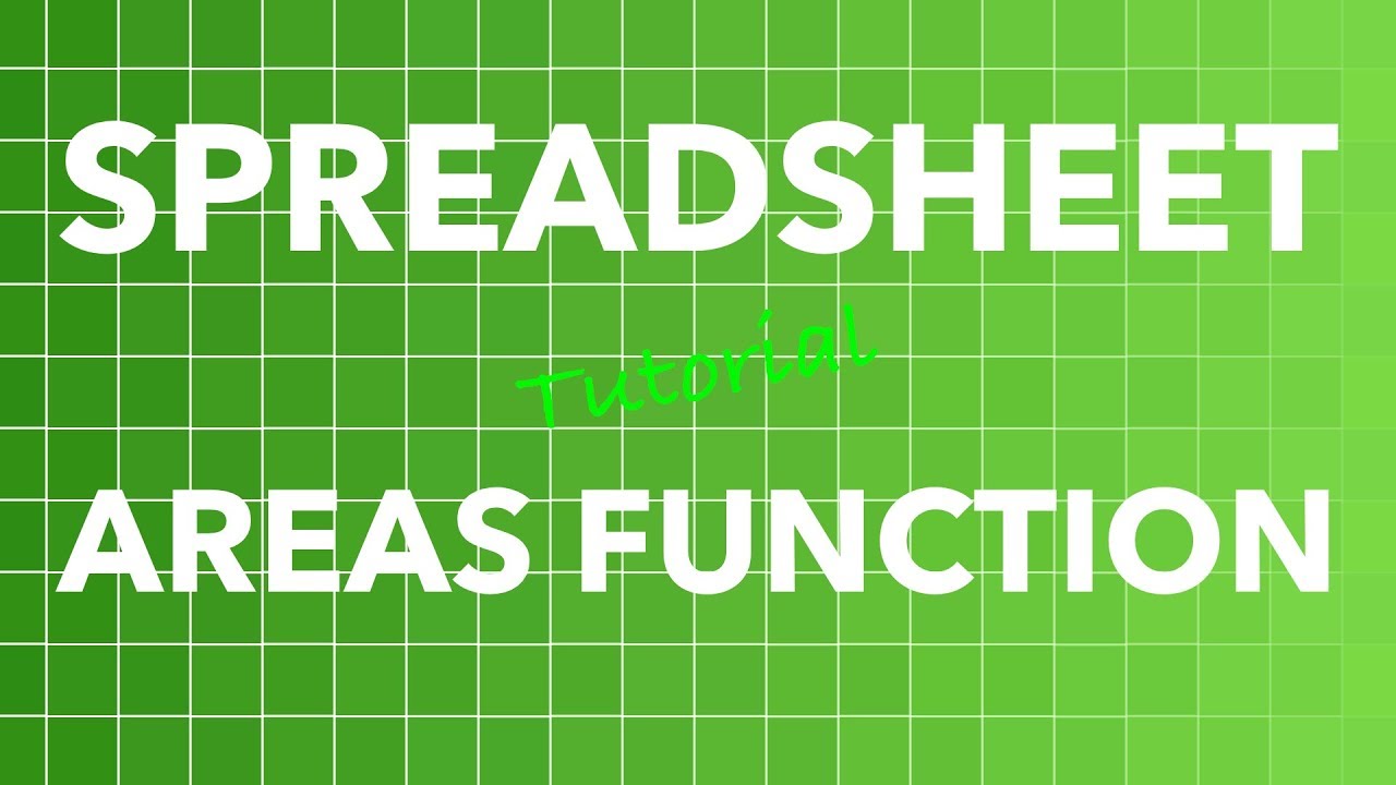 Spreadsheet AREAS Function