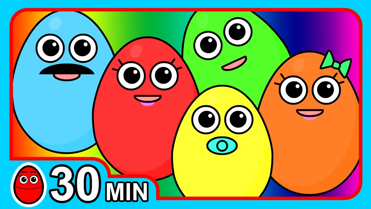 Teach Kids Colors with Eggs | Learn the ABCs, 123s, Colors & More | Children's Fun Learning Video