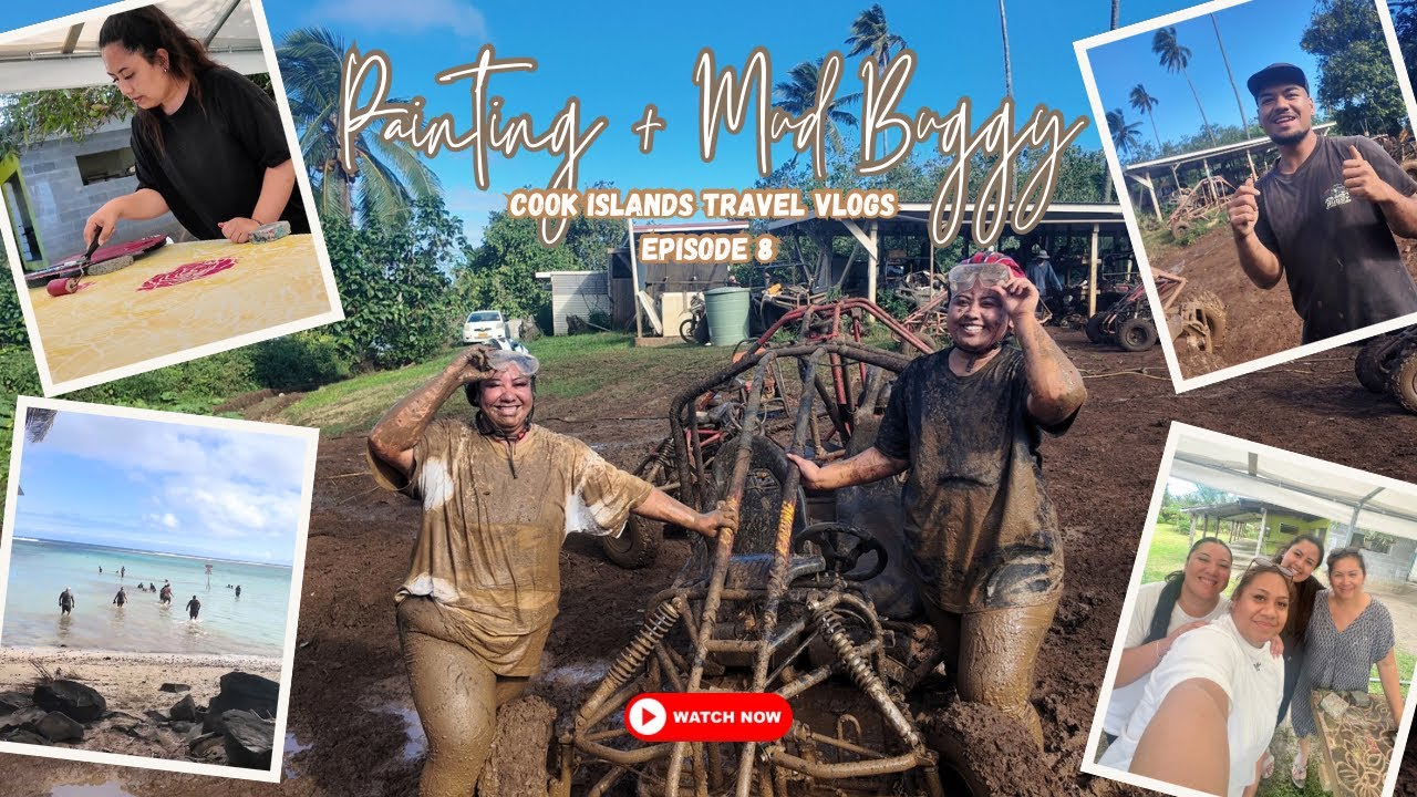 Cook Island Pareu Printing and Mud Buggy Tour | COOK ISLANDS VLOG ~ Part 8