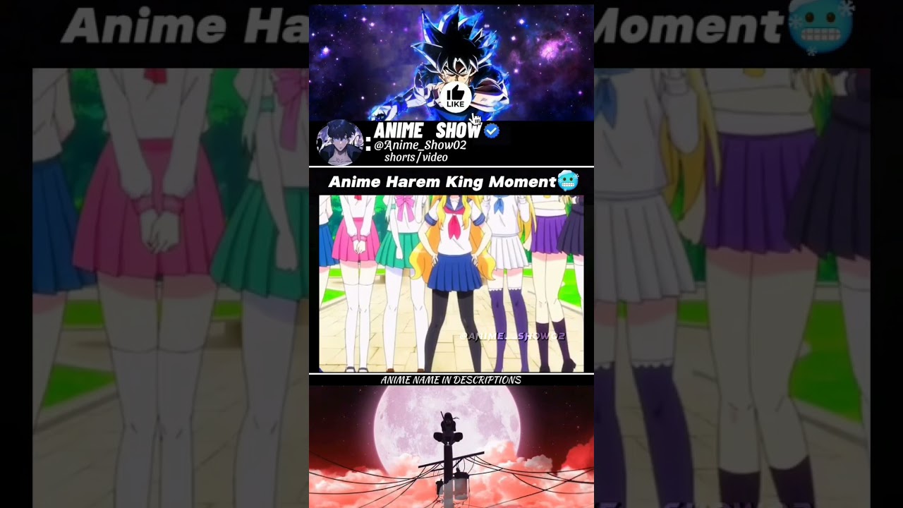 Anime Harem King Moment🥶 