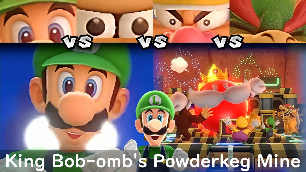 Super Mario Party Luigi vs Donkey Kong vs Wario vs Bowser #111 King Bob omb's Powderkeg Mine