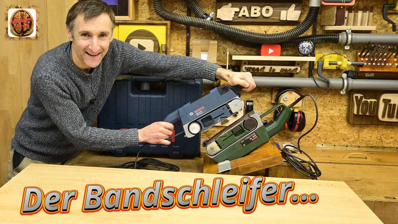 Zwei Bandschleifer💫 im Vergleich🕵️‍♀️ Bosch Blau vs. Grün