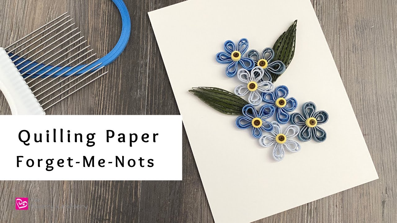 How to Make Quilling Paper Forget Me Nots | Easy Quilling Flowers | Quilling for Beginners