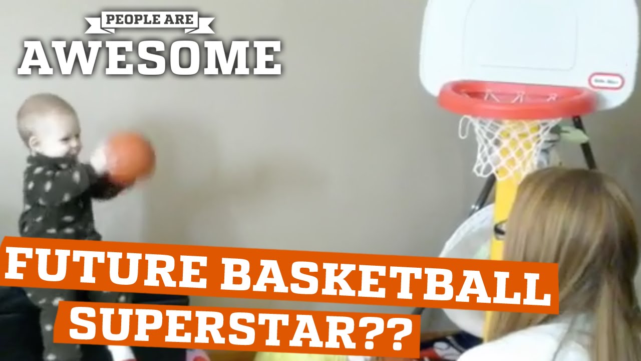 Little kid sinks consecutive basketball shots!