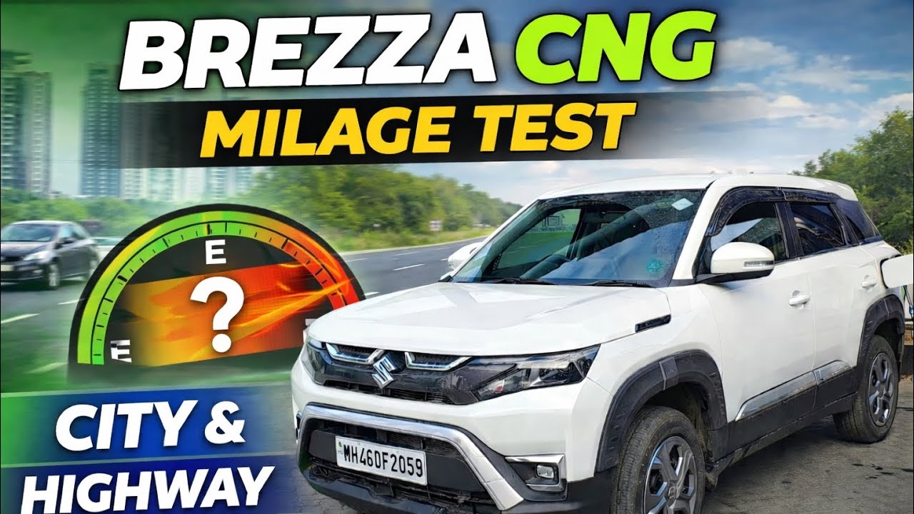 🚗 Maruti Suzuki Brezza CNG Mileage Test | Real-World Fuel Efficiency Test 🚗#automobile 
